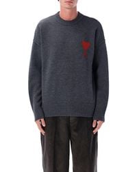 Ami Paris - Suéteres gris - Lyst