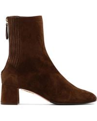 Aquazzura - "Saint Honore 50 Mm" Ankle Boots With Zipper - Lyst