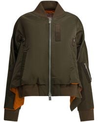 Sacai - Nylon Bomberjack Met Ritssluiting - Lyst
