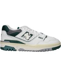 New Balance - Sneakers 550 Uomo Pelle Bianco/Palude - Lyst