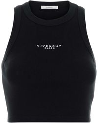 Givenchy - Stretch Cotton Crop-Top - Lyst