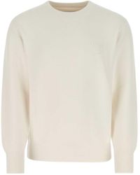 Prada - Ivory Stretch Cashmere Blend Sweater - Lyst