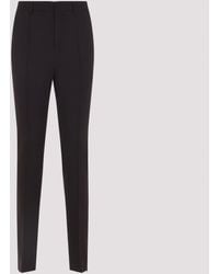 Celine - Wool Blend Straight Leg Pants - Lyst