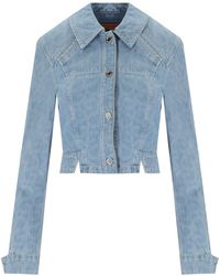 Stine Goya - Sammie Cropped Denim Veste - Lyst