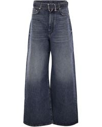 Sportmax - Procida Lage Taille Oversized Denim Broek - Lyst