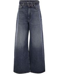 Sportmax - Procida Low Waisted Oversize Denim Trousers - Lyst