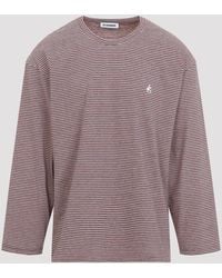 Jil Sander - Striped Long Sleeve T Shirt - Lyst