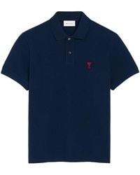Ami Paris - Ami De Coeur Cotton Polo Shirt - Lyst