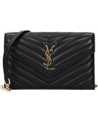 Saint Laurent - Crossbody Bag Leather - Lyst