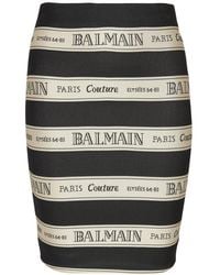 Balmain - Rok Met Jacquard -effect - Lyst