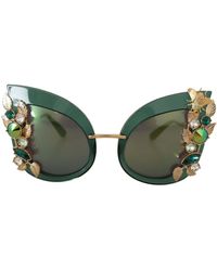 Dolce & Gabbana Green Crystal Embellished Shades Dg4293b Sunglasses