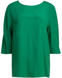 Max Mara - Silk Blouse With Reverse Bow - Lyst