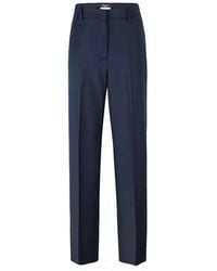 Weekend by Maxmara - Wochenende Max Mara Pantalone Palazzo Blu in Tela di Lana - Lyst