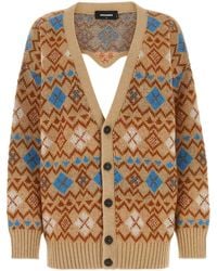 DSquared² - Dsquared Embroidered Wool Blend Cardigan - Lyst