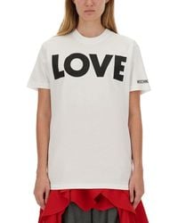 Moschino - Graphic Crew Neck T-Shirt - Lyst
