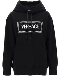 Versace - Hoodie mit Logo -Stickerei - Lyst