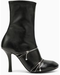 Burberry - Peep Boot With Zips - Lyst