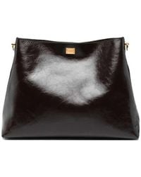 Dolce & Gabbana - Dolce & Gabbana Shoulder Bag With Logo Plaque - Lyst