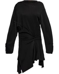 DIESEL - Frayed-Edge Knotted Dress - Lyst