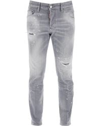 DSquared² - Skater Jeans In Gray Spotted Wash - Lyst