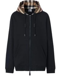 Burberry - Cotton Ball With Zipper And Hood Check - Lyst