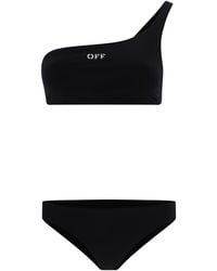 Off-White c/o Virgil Abloh - Off- "Off Stamp" One-Shoulder Bikini Set - Lyst