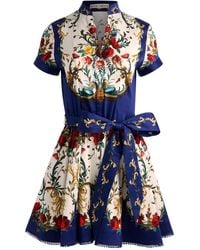 Alice + Olivia - Printed Mini Dress - Lyst