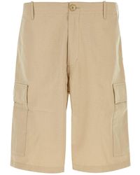 KENZO - Beige Cotton Bermuda Shorts - Lyst