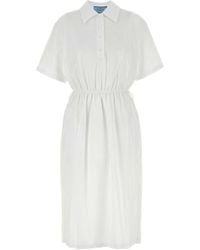 Prada - Poplin Shirt Dress Cotton - Lyst