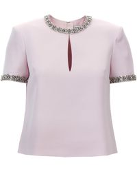 Self-Portrait - Top Auto -Ritratto "Raso Rosa Abbellito" - Lyst