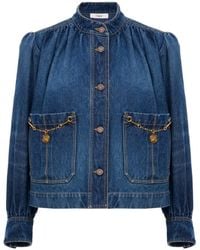 Chloé - Solid Mandarin Collar Jacket - Lyst