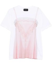Simone Rocha - Satin Slip Dress Trompe L'Oeil Print T Shirt - Lyst