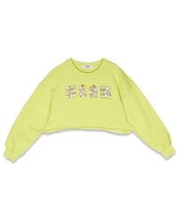 MSGM - Cropped Sweatshirt - Lyst