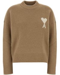 Ami Paris - Stretch Alpaca Blend Sweater - Lyst