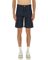Fendi - Ff Jacquard Denim Shorts - Lyst