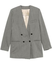 Alberta Ferretti - Wool Blend Blazer Jacket - Lyst