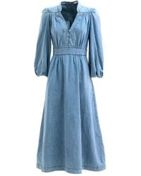 Zimmermann - Denim Midi Dress - Lyst
