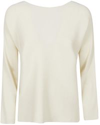 Liviana Conti - Ribbed Viscose Sweater - Lyst