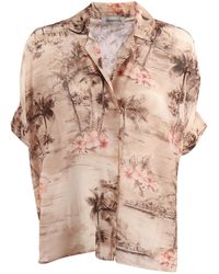 Shirtaporter - Overhemd Een Porter Casacca Voile Stampata - Lyst