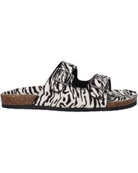 Saint Laurent - Slippers En Hooves Fabrice Man Cavallino Beige - Lyst