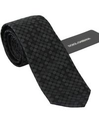 Dolce & Gabbana Polka Dot Slim Necktie Tie One Size - Gray