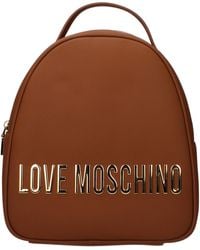 Love Moschino - Rucksäcke und Umhängetaschen, umweltfreundlich, für Damen, Polyurethan, Braun/Walnuss - Lyst