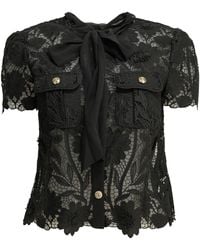 Self-Portrait - Lace Blouse - Lyst