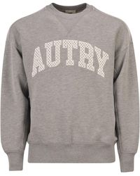Autry - Sudadera unisex de algodón con cuello redondo y logotipo - Lyst