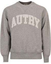 Autry - Unisex Katoenen Sweatshirt Met Ronde Hals En Logo - Lyst