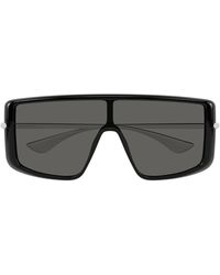 McQueen - Lunettes de soleil Am0524 S 001 Argent Noir/Gris Unisexe - Lyst