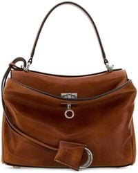 Balenciaga - Caramel Leather Mini Rodeo Handbag - Lyst