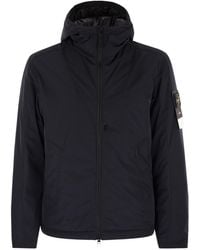 Stone Island - Padded Jacket With Hood And Drip Proof - Lyst