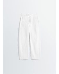 Lemaire - Broek Met Gedraaide Riem - Lyst