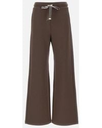 Max Mara - Pantalone In Jersey Tessuto A Maglia 78% Katoen, 22% Polyester - Lyst